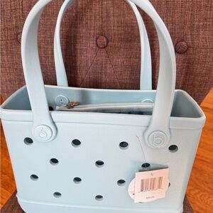 New Bitty Bogg Bag Pastel Blue Spring Easter Basket Seas the Day 11 x 8.5 x 4.5"